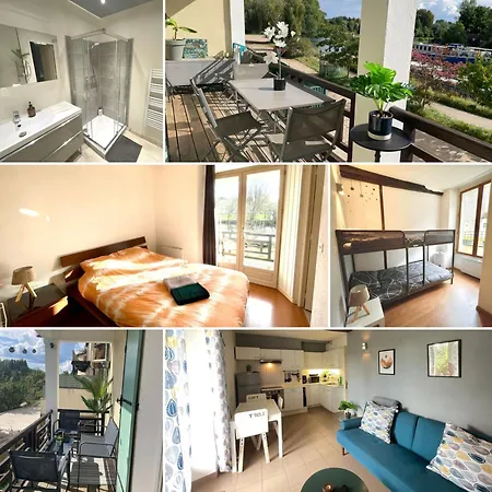 La Halte- Vue Riviere- Elegant T3- Parking- Rdc